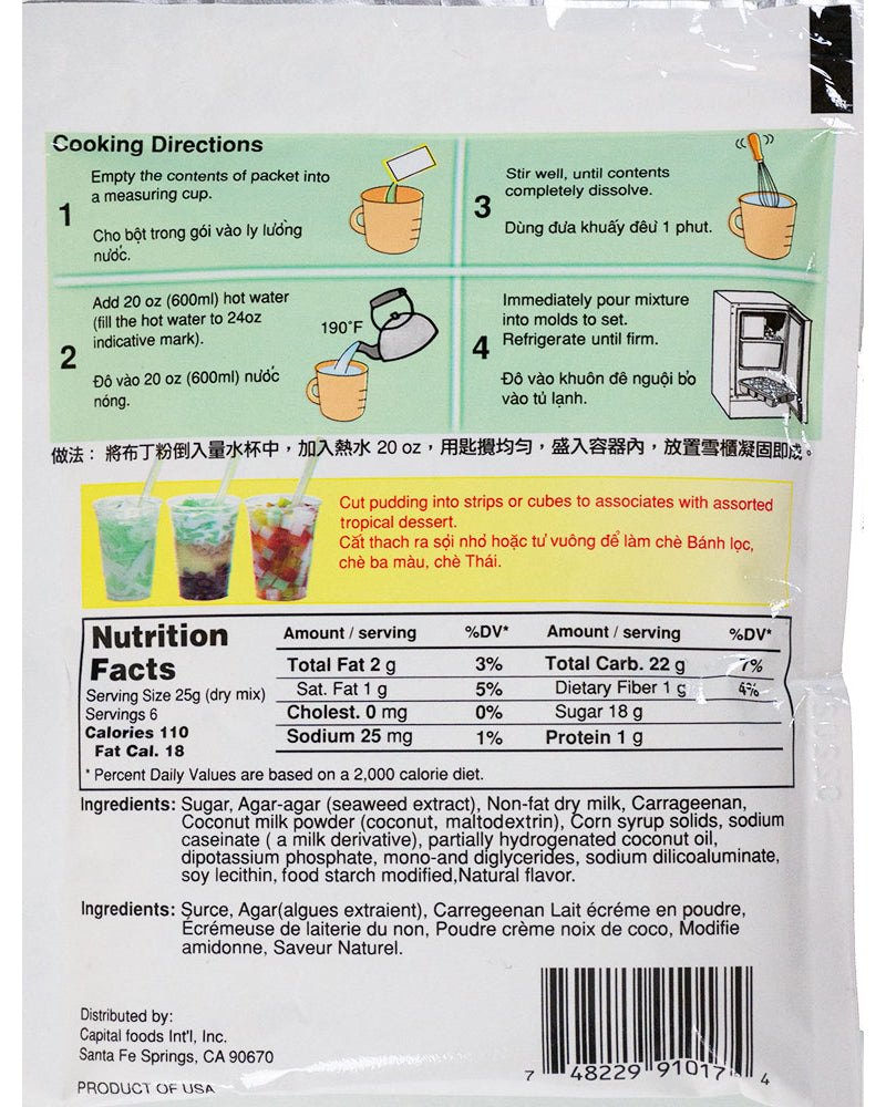 Coconut milk pudding - Almond Flavor - Easy to Prep
