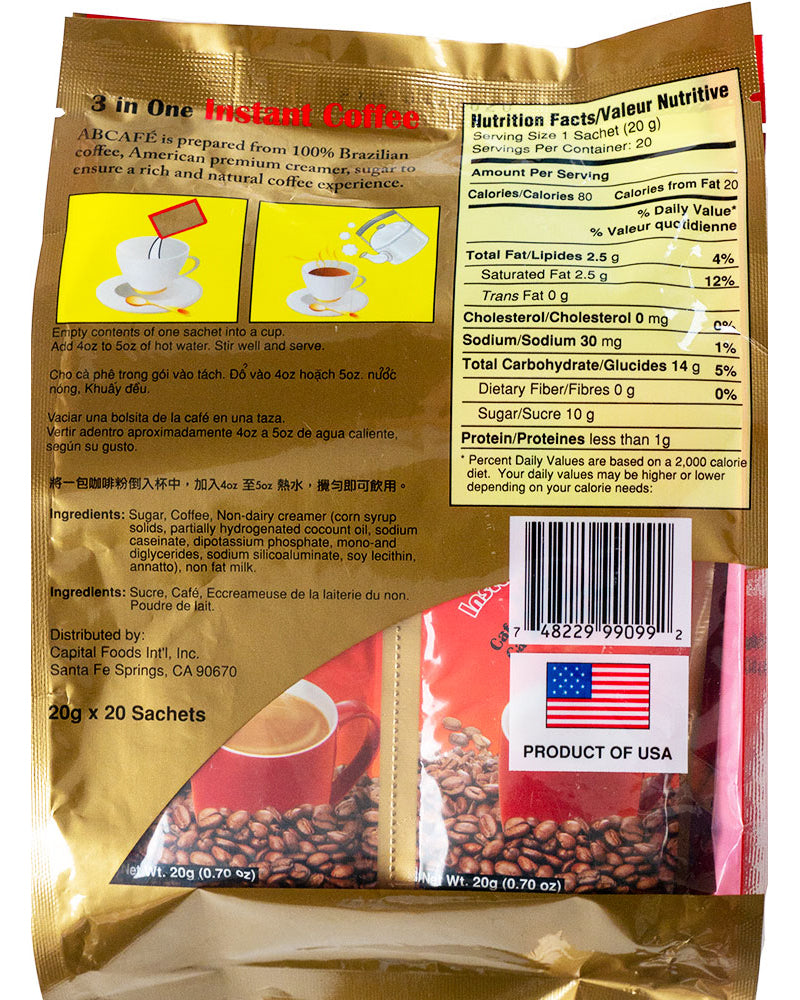 3-In-One Instant Coffee - Easy to Prep