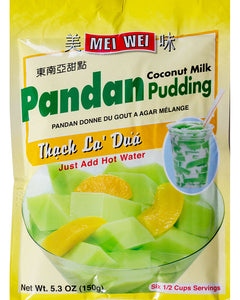 Pandan Coconut Milk Pudding - Easy to Prep